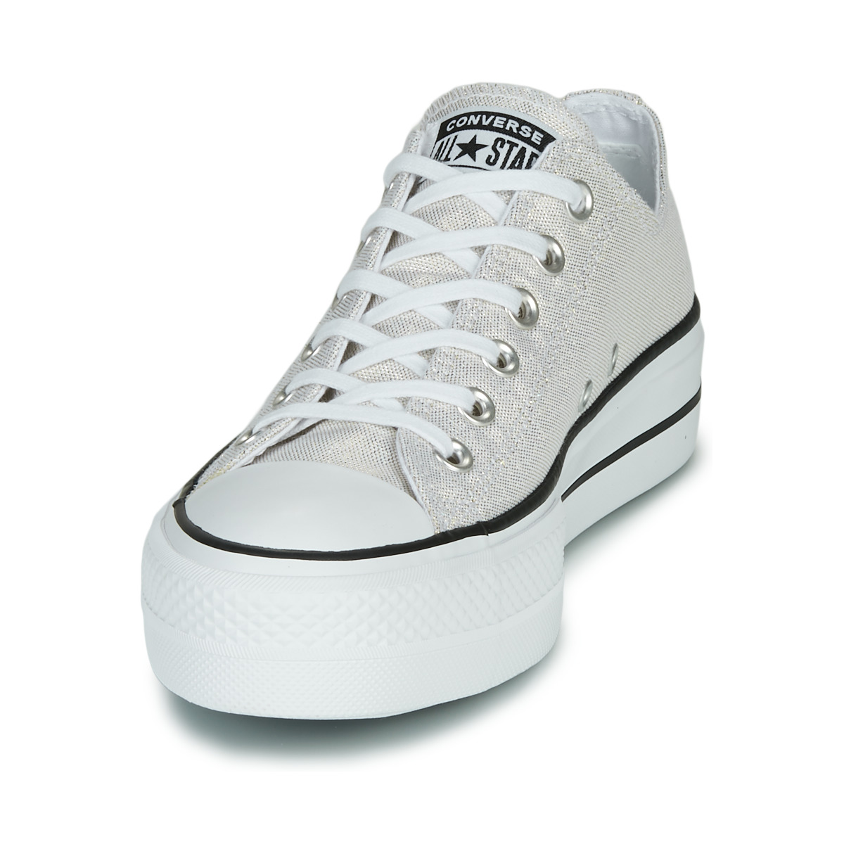 converse basse donna argento