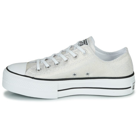 converse basse donna argento