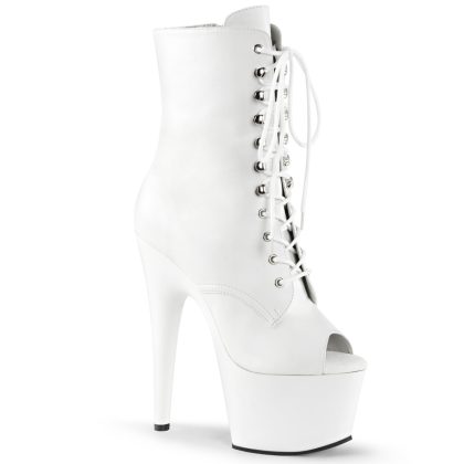 Pleaser ADORE-1021 ADO1021/WPU/M Tronchetti  Tacco Altissimo 17 Plateau 7.0 Bianco ADO1021/WPU/M