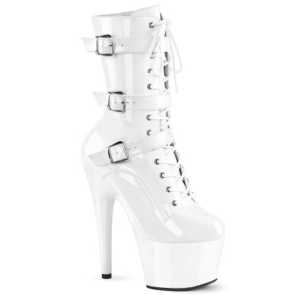 Pleaser ADORE-1043 ADO1043/W/M Tronchetti  Tacco Altissimo 17 Plateau 7.0 Bianco ADO1043/W/M