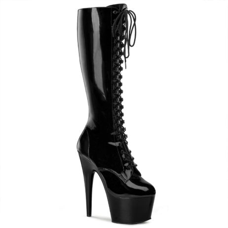 Pleaser ADORE-2023 ADO2023/B/M Stivali Donna  Tacco Altissimo 17 Plateau 7.0 Nero ADO2023/B/M