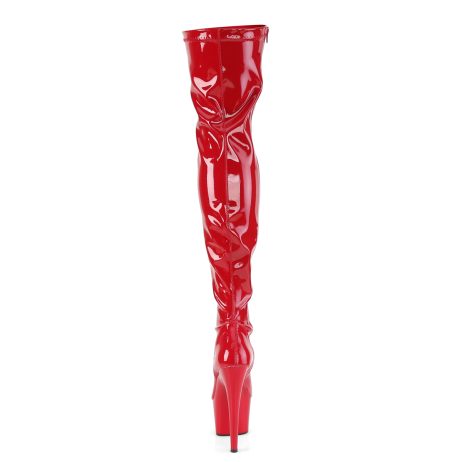 Pleaser ADORE-3000 ADO3000/R/M Stivali Sopra il Ginocchio  Tacco Altissimo 17 Plateau 7.0 Rosso ADO3000/R/M