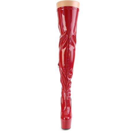 Pleaser ADORE-3000HWR ADO3000HWR/RHG/M Stivali Sopra il Ginocchio  Tacco Altissimo 17 Plateau 7.0 Rosso Ologramma ADO3000HWR/RHG/M