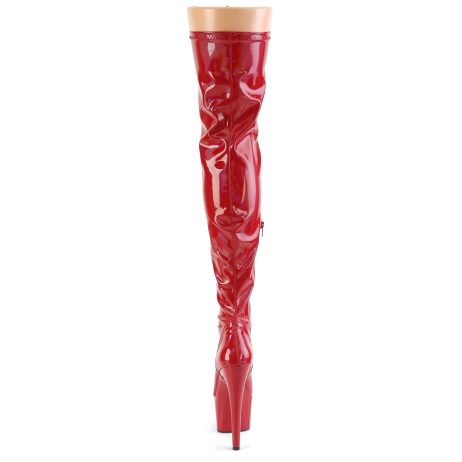 Pleaser ADORE-3000HWR ADO3000HWR/RHG/M Stivali Sopra il Ginocchio  Tacco Altissimo 17 Plateau 7.0 Rosso Ologramma ADO3000HWR/RHG/M