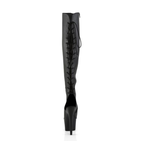 Pleaser ADORE-3019 ADO3019/BPU/M Stivali Donna  Tacco Altissimo 17 Plateau 7.0 Nero ADO3019/BPU/M