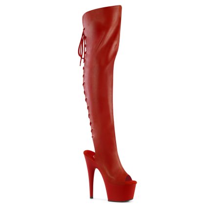 Pleaser ADORE-3019 ADO3019/RPU/M Stivali Donna  Tacco Altissimo 17 Plateau 7.0 Rosso ADO3019/RPU/M