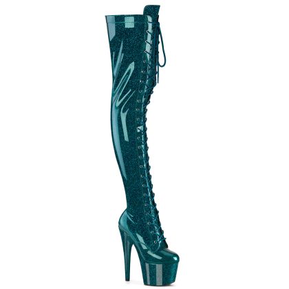 Pleaser ADORE-3020GP ADO3020GP/TLG/M Stivali Sopra il Ginocchio  Tacco Altissimo 17 Plateau 7.0  ADO3020GP/TLG/M