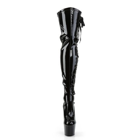 Pleaser ADORE-3050 ADO3050/B/M Stivali Sopra il Ginocchio  Tacco Altissimo 17 Plateau 7.0 Nero ADO3050/B/M