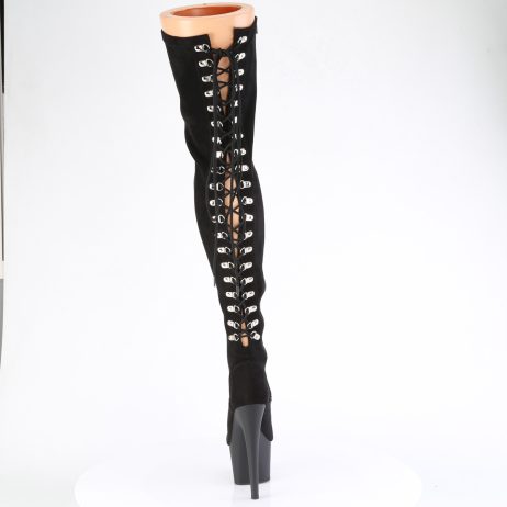 Pleaser ADORE-3063 ADO3063/BMF/M Stivali Sopra il Ginocchio  Tacco Altissimo 17 Plateau 7.0 Nero ADO3063/BMF/M