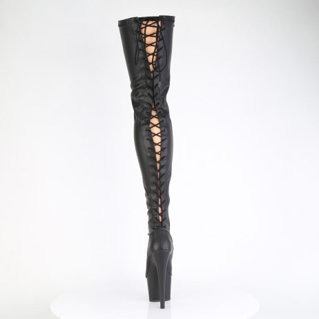 Pleaser ADORE-3850 ADO3850/BPU/M Stivali Sopra il Ginocchio  Tacco Altissimo 17 Plateau 7.0 Nero ADO3850/BPU/M