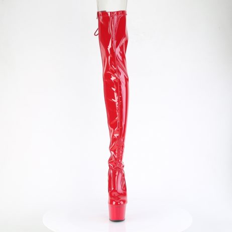 Pleaser ADORE-3850 ADO3850/R/M Stivali Sopra il Ginocchio  Tacco Altissimo 17 Plateau 7.0 Rosso ADO3850/R/M