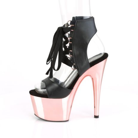 Pleaser ADORE-700-14 ADO700-14/BPU/ROGCH Sandali Donna  Tacco Altissimo 17 Plateau 7.0 Nero ADO700-14/BPU/ROGCH