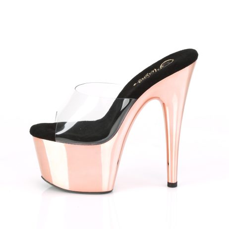 Pleaser ADORE-701 ADO701/C/ROGLDCH Sabot Donna  Tacco Altissimo 17 Plateau 7.0 Oro ADO701/C/ROGLDCH