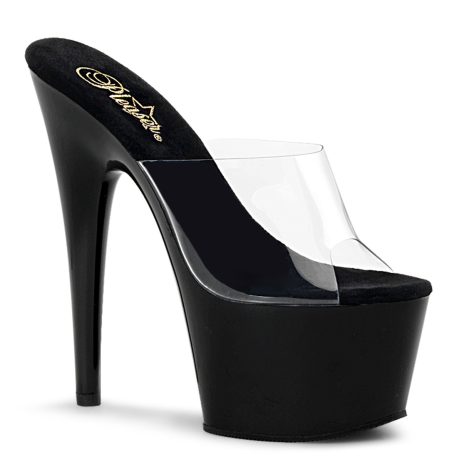 Pleaser ADORE-701 ADO701/C/B Sabot Donna  Tacco Altissimo 17 Plateau 7.0 Nero ADO701/C/B