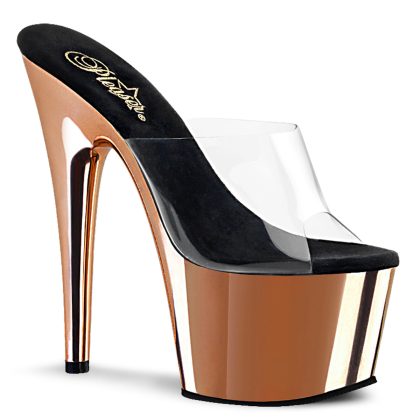 Pleaser ADORE-701 ADO701/C/ROGLDCH Sabot Donna  Tacco Altissimo 17 Plateau 7.0 Oro ADO701/C/ROGLDCH