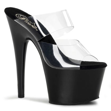 Pleaser ADORE-702 ADO702/C/B Sabot Donna  Tacco Altissimo 17 Plateau 7.0 Nero ADO702/C/B