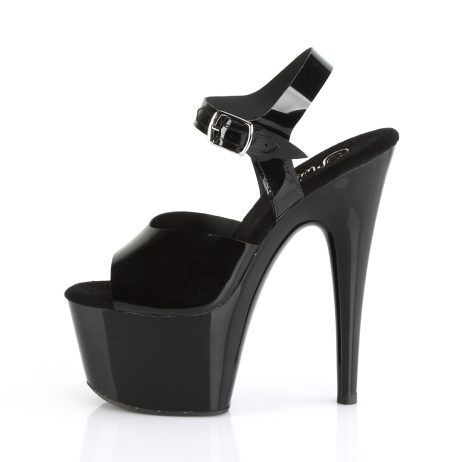 Pleaser ADORE-708N ADO708N/BTPU/M Sandali con Cinturino  Tacco Altissimo 17 Plateau 7.0 Nero ADO708N/BTPU/M