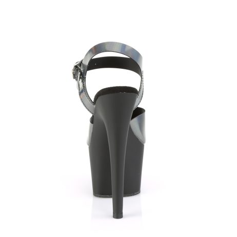 Pleaser ADORE-708N-DT ADO708N-DT/PWHGTPU/B Sandali con Cinturino  Tacco Altissimo 17 Plateau 7.0 Nero ADO708N-DT/PWHGTPU/B