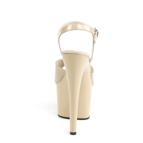 Pleaser ADORE-709 ADO709/CR/M Sandali con Cinturino  Tacco Altissimo 17 Plateau 7.0 Beige ADO709/CR/M