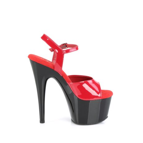 Pleaser ADORE-709 ADO709/R/B Sandali con Cinturino  Tacco Altissimo 17 Plateau 7.0 Nero ADO709/R/B