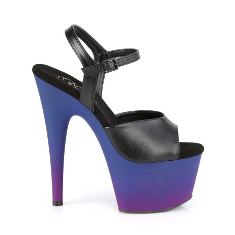 Pleaser ADORE-709BP ADO709BP/BPU/BLU-PP Sandali con Cinturino  Tacco Altissimo 17 Plateau 7.0 Nero ADO709BP/BPU/BLU-PP