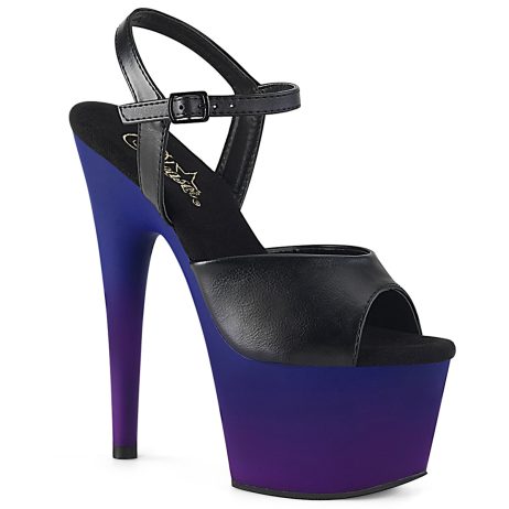 Pleaser ADORE-709BP ADO709BP/BPU/BLU-PP Sandali con Cinturino  Tacco Altissimo 17 Plateau 7.0 Nero ADO709BP/BPU/BLU-PP