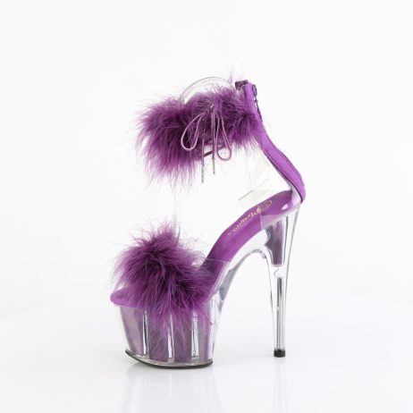 Pleaser ADORE-724F ADO724F/C-PPFUR/M Sandali Donna  Tacco Altissimo 17 Plateau 7.0 Viola ADO724F/C-PPFUR/M