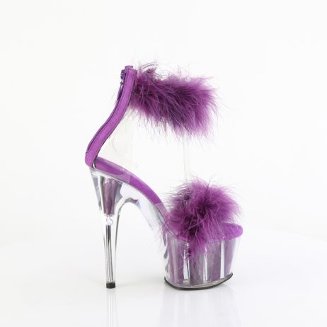 Pleaser ADORE-724F ADO724F/C-PPFUR/M Sandali Donna  Tacco Altissimo 17 Plateau 7.0 Viola ADO724F/C-PPFUR/M