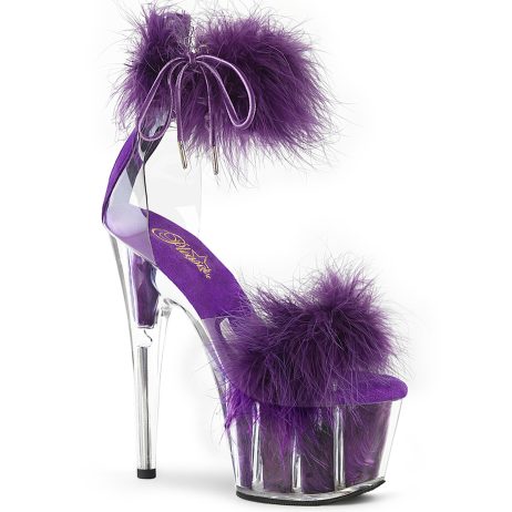 Pleaser ADORE-724F ADO724F/C-PPFUR/M Sandali Donna  Tacco Altissimo 17 Plateau 7.0 Viola ADO724F/C-PPFUR/M