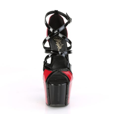 Pleaser ADORE-764 ADO764/B-R/M Sandali con Cinturino  Tacco Altissimo 17 Plateau 7.0 Nero ADO764/B-R/M