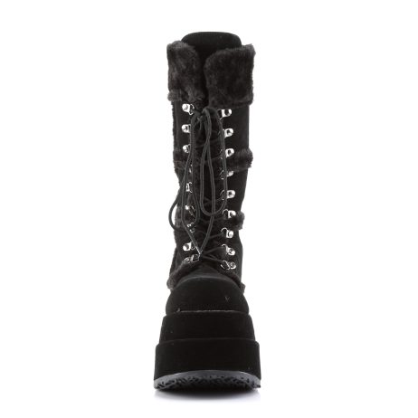 DemoniaCult BEAR-202 BEAR202/B/PU Scarpe Donna   Plateau 11.4 Nero BEAR202/B/PU