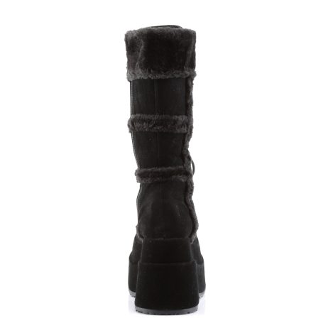 DemoniaCult BEAR-202 BEAR202/B/PU Scarpe Donna   Plateau 11.4 Nero BEAR202/B/PU