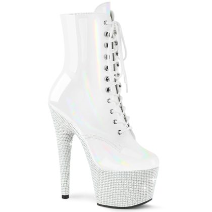 Pleaser BEJEWELED-1020-7 BEJ1020-7/WHG/WRS Tronchetti  Tacco Altissimo 17 Plateau 7.0 Bianco BEJ1020-7/WHG/WRS