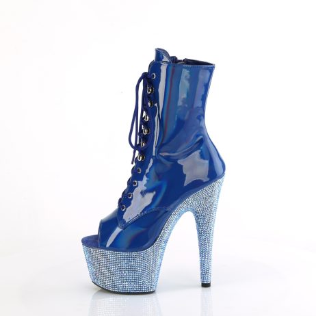 Pleaser BEJEWELED-1021-7 BEJ1021-7/BLHG/BLRS Tronchetti  Tacco Altissimo 17 Plateau 7.0 Blu BEJ1021-7/BLHG/BLRS