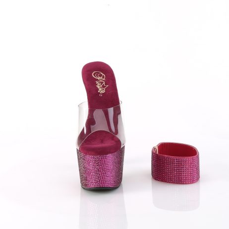 Pleaser BEJEWELED-712RS BEJ712RS/C/FSRS Sabot Donna  Tacco Altissimo 17 Plateau 7.0 Fucsia BEJ712RS/C/FSRS