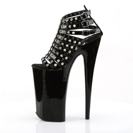 Pleaser BEYOND-093 BEY093/B/M Sandali con Cinturino  Tacco Altissimo 25 Plateau 15.9 Nero BEY093/B/M