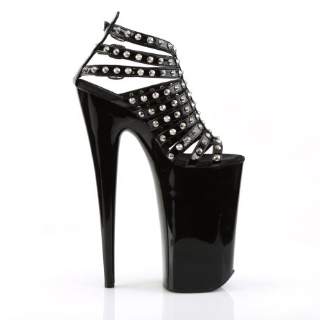 Pleaser BEYOND-093 BEY093/B/M Sandali con Cinturino  Tacco Altissimo 25 Plateau 15.9 Nero BEY093/B/M