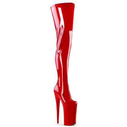 Pleaser BEYOND-4000 BEY4000/R/M Stivali Donna  Tacco Altissimo 25 Plateau 16.0 Rosso BEY4000/R/M