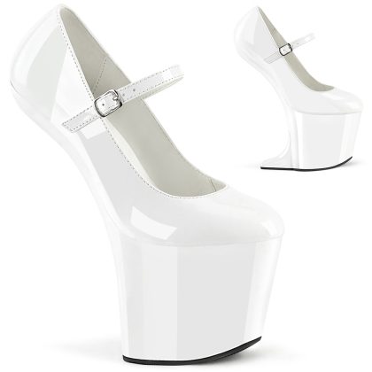 Pleaser CRAZE-880 CRAZE880/W/M Decollete  Tacco Altissimo 20 Plateau 7.6 Bianco CRAZE880/W/M