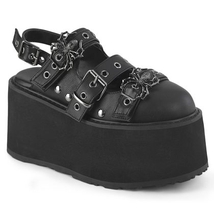 DemoniaCult DAMNED-27 DAM27/BVL Scarpe Donna   Plateau 9.0 Nero DAM27/BVL