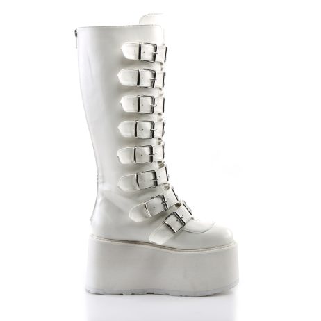 DemoniaCult DAMNED-318 DAM318/WVL Scarpe Donna   Plateau 9.0 Bianco DAM318/WVL