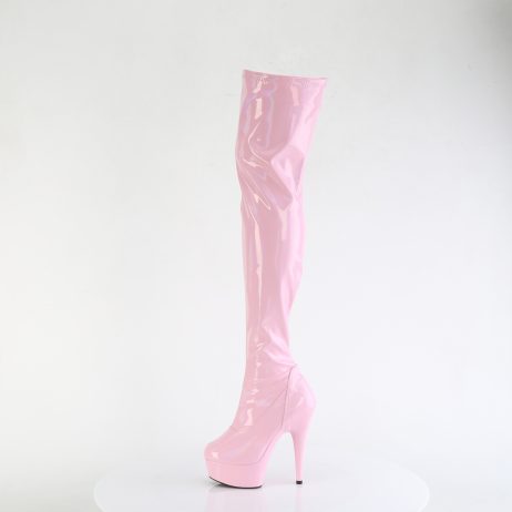 Pleaser DELIGHT-3000HWR DEL3000HWR/BPHG/M Stivali Sopra il Ginocchio  Tacco Altissimo 15 Plateau 4.5 Rosa DEL3000HWR/BPHG/M