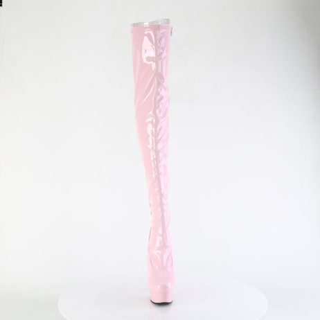 Pleaser DELIGHT-3063 DEL3063/BP/M Stivali Sopra il Ginocchio  Tacco Altissimo 15 Plateau 4.5 Rosa DEL3063/BP/M