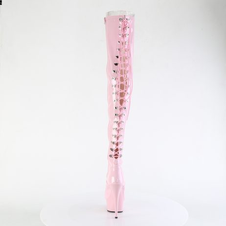 Pleaser DELIGHT-3063 DEL3063/BP/M Stivali Sopra il Ginocchio  Tacco Altissimo 15 Plateau 4.5 Rosa DEL3063/BP/M