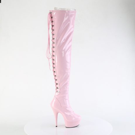 Pleaser DELIGHT-3063 DEL3063/BP/M Stivali Sopra il Ginocchio  Tacco Altissimo 15 Plateau 4.5 Rosa DEL3063/BP/M