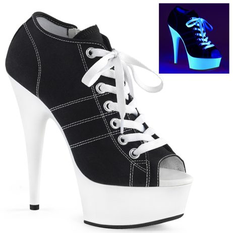 Pleaser DELIGHT-600SK-01 DEL600SK-01/BCA/NW Scarpe Donna  Tacco Altissimo 15 Plateau 4.5 Nero DEL600SK-01/BCA/NW