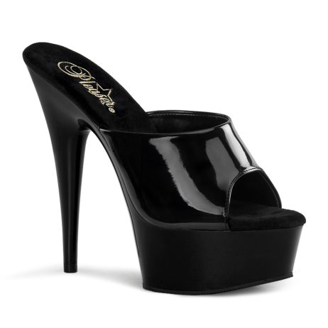 Pleaser DELIGHT-601 DEL601/B/M Sabot Donna  Tacco Altissimo 15 Plateau 4.5 Nero DEL601/B/M