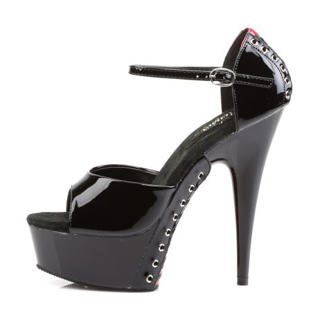 Pleaser DELIGHT-660FH DEL660FH/BR/B Sandali Donna  Tacco Altissimo 15 Plateau 4.5 Nero DEL660FH/BR/B