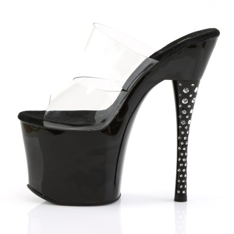 Pleaser DIAMOND-702 DIA702/C/B Sabot Donna  Tacco Altissimo 17 Plateau 8.3 Nero DIA702/C/B