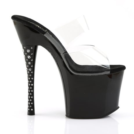 Pleaser DIAMOND-702 DIA702/C/B Sabot Donna  Tacco Altissimo 17 Plateau 8.3 Nero DIA702/C/B